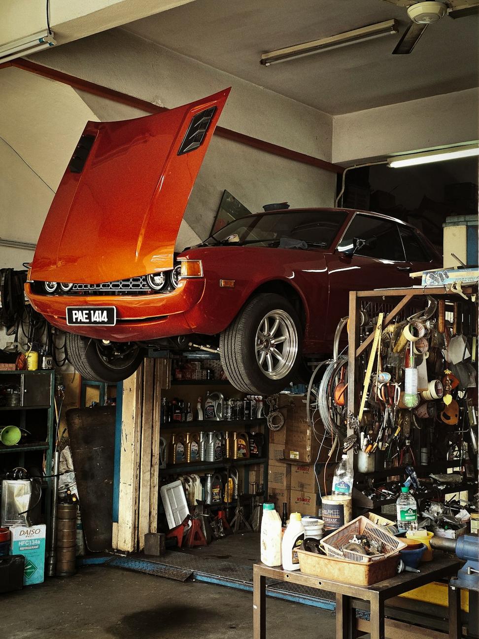 Classic car restoration in progress